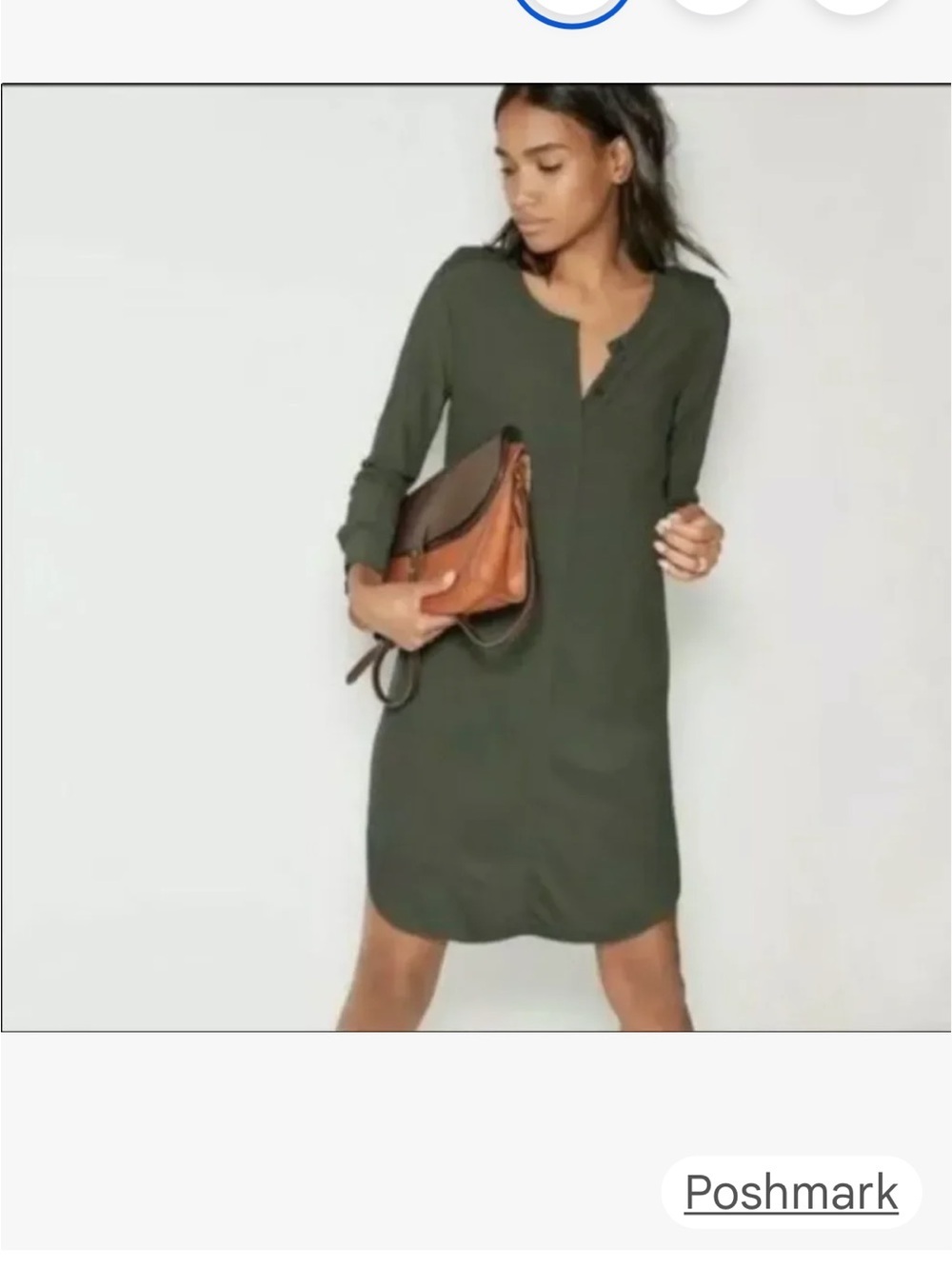 ❤️2/$15 or 3/$21❤️Olive Green Long Sleeve Tunic Dress, Size XS